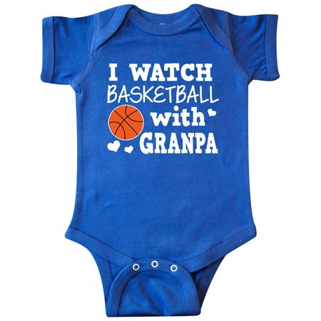 

Inktastic I Watch Basketball with Granpa Gift Baby Boy Bodysuit