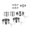 thumbnail image 4 of FONDOTIN Stainless Kitchen Utensils Set Cookware Kit Silver Round Portable Equipment 1 Set 10*5.7*2.6in, 4 of 8