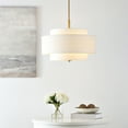 thumbnail image 2 of SAFAVIEH Cambrie 3-Light Modern Brass Gold Iron Chandelier, 2 of 6