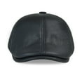 thumbnail image 3 of Casquette de Baseball en Cuir Véritable Hiver Chaud Béret Russe Hommes Anciens Casquettes à Rabat avec Intérieur Réel, Mode, 3 of 6