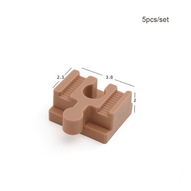 5/10 Pcs Connecteurs Universels pour Rails en Bois Accessoires Blocs de Grande Taille Adaptateurs de Connexion pour Rails de Train de Marque Marron