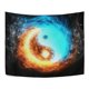 thumbnail image 2 of Tapiz Yin Yang de Hielo y Fuego ABPHQTO decoración 128x150 cm, 2 of 4