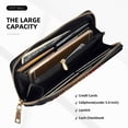 thumbnail image 5 of Leather Thin Slim Wallets for Women Men - Mandala Clutch Card Wallet for Women Men with Zipper, 5 of 7