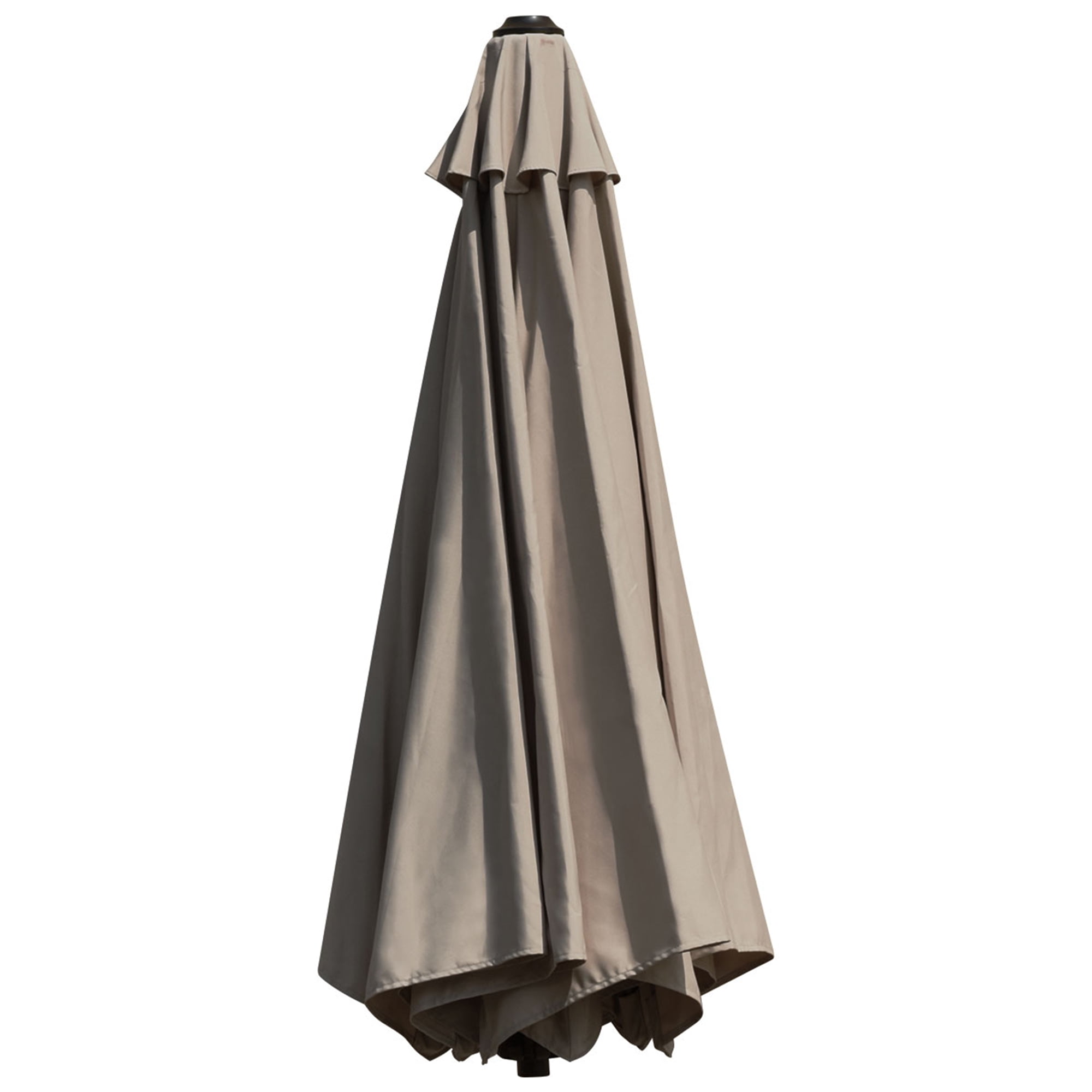 Topbuy 8ft Wall Mounted Cantilever Umbrella Patio Adjustable Tilting Sunshade Umbrella Tan