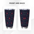 thumbnail image 3 of Picia Christmas Deer Pattern 20 oz Tumbler Stainless Steel Vacuum Insulated Coffee Ice Cup Double Wall Travel Flask Dual Lid Water Bottle, Eco-friendly Car Cup-Without Straw, 3 of 8
