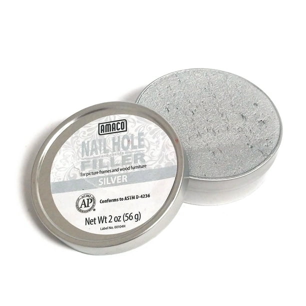 Amaco Nail Hole and Corner Filler for Wood, 2 Oz Tin, Silver Walmart