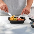 thumbnail image 5 of Package [Case of 150 24 oz. 1 Compartment Meal Prep Containers Reusable - Microwaveable, Dishwasher and Freezer Safe, BPA-Free, Portion Control and Convenience Food Storage with Lids, Stackable, 5 of 6