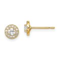thumbnail image 5 of 14K Yellow Gold Madi K Cubic Zirconia Circlepost Earrings, 5 of 7