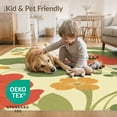 thumbnail image 4 of ODIKA 4'x6' Green Red Blossom Elegance Inspired by Washable Area Rug Floral Symphony with Vintage Charm and Grace Stain Resistant, Low Pile, Easy Care for Dorm Room, Small Living, 4 of 7