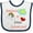 White and Navy, variant on Inktastic Someone in Iowa Loves Me Boys or Girls Baby Bib