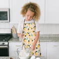 thumbnail image 4 of Yellow Lemon Fruit Leaves LightPink Pattern Kids Aprons for Girls and Boys,Adjustable Neck Strap Toddler Aprons for Kids Cooking Baking, 4 of 6