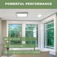 thumbnail image 3 of Akicon Exhaust Fan with Shower Light, DC Ultra-Quiet and Energy-Saving Bathroom Fan with Light, 50-80-100 CFM, 15W Dimmable 3CCT LED Light with 7W 2-Color Night Light Ventilation Fan, Square, Silver, 3 of 10