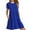 bleu, variante sur Pisexur Robes Midi d'Été pour Femmes Décontractées Évasées à Étages Robe T-Shirt Ourlet Ample Manches Courtes Robes de Plage avec Poches