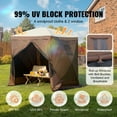 thumbnail image 3 of KFFKFF Instant Pavilion, 4-Walled Sunshade Canopy with Detachable Wind Shields & Ventilated Mesh Windows, 6x6FT Rapid Deployment Shelter with Insect Protection, Brown, 3 of 9