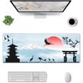 thumbnail image 2 of Japanese Large Mouse Pad, Waterproof Extended Gaming Mousepad with Mount Fuji, Big Long Non-Slip Desktop Mouse Mat for Laptop, Keyboard, Computer for Decor Women Office, (Blue Sky, XL 31.5*11.8 in), 2 of 6