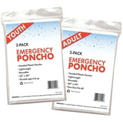 Disposable Rain Poncho 2 Pack