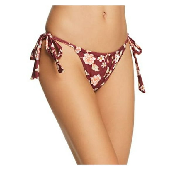 MINKPINK Women's Multi Color Floral Tie Sides Swimwear Bottom S