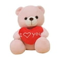 thumbnail image 1 of Oso de peluche con forma de corazón que dice "Te amo", regalo de San Valentín para niños, almohada y peluche. rosa, 1 of 9