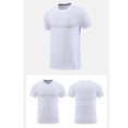 thumbnail image 2 of USNSM Men's T-Shirts Soft Lightweight Short Sleeve Tee Crew Neck Moisture Wicking Outdoor Running Sports Ice Breathable Shirt White L, 2 of 3