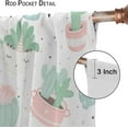 thumbnail image 6 of Cactus Curtains, Cute Bohemian Style Tropical Plant Pattern, Kids Boys Girls Bedroom Living Room Blackout Curtains, 2 Panel Set,42X54 Inch, 6 of 6