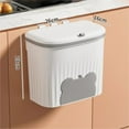 thumbnail image 3 of Huanglei Wall Mounted Kitchen Trash Organizer For Quiet Swing Design With Wall Mount Bracket Slim Space Saving Stainless Steel Or Trash Can For Kitchen And Pantry, 3 of 5