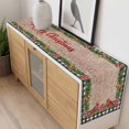 thumbnail image 4 of Grey Plaid Christmas Table Runner 90 Inches Long Farmhouse Dress Scarves, Xmas Snowflake Botanical Poinsettia Wooden Dining Tablerunner for Coffee Table/Kitchen Island/Party Décor, 13" x 90", 4 of 8