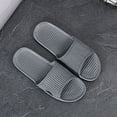 thumbnail image 2 of Mens Quick Dry EVA Slide Slippers Non-Slip Bathroom Sandals Arch Support Lightweight Indoor Outdoor House Shoes Gray,Size 9, 2 of 6