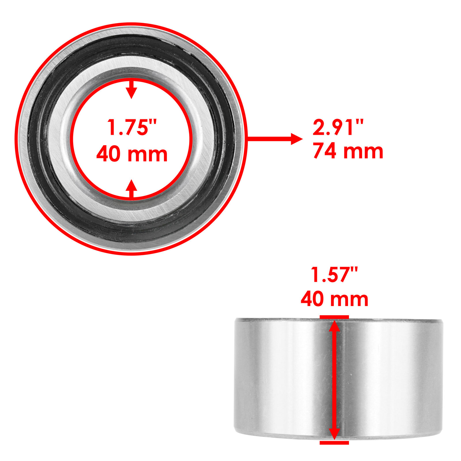 Rear Wheel Axle Hub & Bearings for Polaris RZR 800 EFI/ RZR S 800 2008-2014