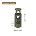 thumbnail image 2 of Unique Bargains 30Pack 4mm Cord Lock Plastic Double Hole Spring Toggle Stoppers, Dark Green, 2 of 5