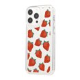 thumbnail image 2 of Luxury Clear Ultra Slim for iPhone 11 Pro Max Back Case, Wireless Charging Anti-scratch with Fruit Pattern Design Anti-fingerprint Transparent Phone Case Cover for iPhone 11 Pro Max, Strawberries, 2 of 11