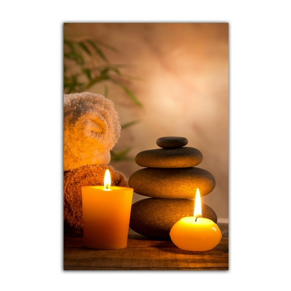 Scented Candles and Zen Stones Poster Wall Art Picture Print Canvas Painting Home Bedroom Bathroom Decor Poster