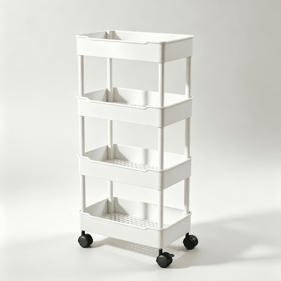 Unbranded Slim Rolling Storage Cart with Wheels, Multifunctional Narrow Gap Utility Shelf Organizer for Kitchen, Bathroom, Bedroom