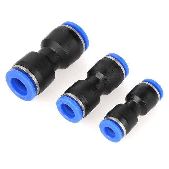 Piezas Neumáticas de Liberación Rápida 30 Uds. Conectores de Empuje Rectos Accesorios de Línea de Aire Adaptador de Junta para Tubo de 1/4'' 5/16'' 3/8'' Amonsee No