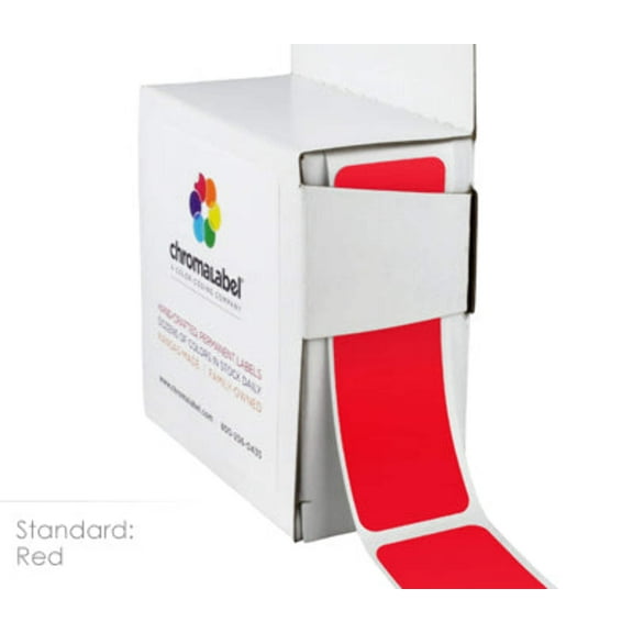 1" x 3" Color-Code Rectangular Inventory Labels: 250/Box