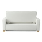 Serta Monroe Modern Convertible Sofa with Queen Size Sleeper, Oyster Woven Fabric
