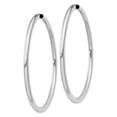 thumbnail image 2 of Sterling Silver Rhodium-plated Polished Endless Tube Hoop Earrings, 2 of 3