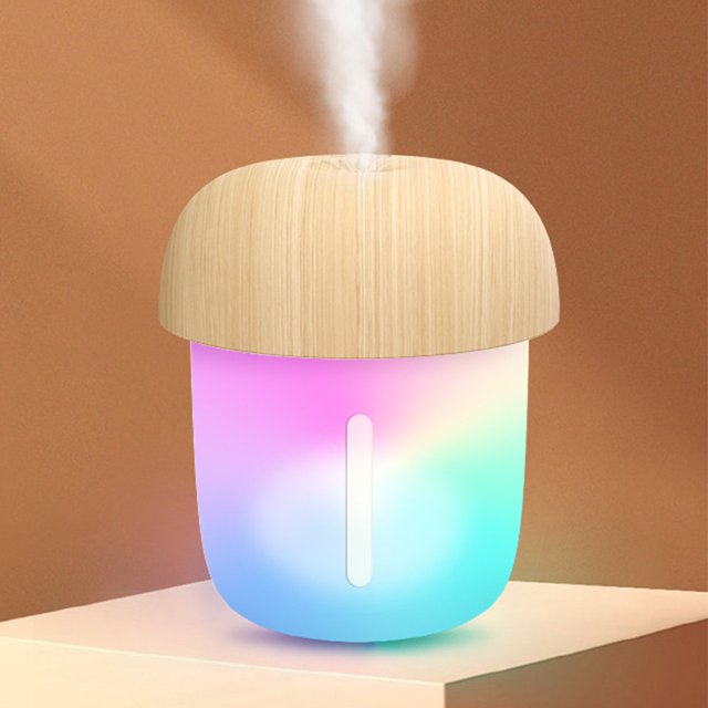 Mini Humidificador Humidificador de aire, ambientador de aire con forma de seta, aroma portátil silencioso para el hogar, coche de bebé Wdftyju Libre de BPA