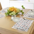 thumbnail image 4 of Ambesonne Cat Place Mats Set of 4, Colorful Design Kitten Pattern, Standard Size, Multicolor White, 4 of 6