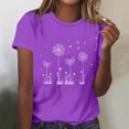 thumbnail image 4 of Blusas para las Mujeres Casual Impreso Cuello en V Manga Corta Suéter, Ligero Y Elegante Tops Cortos para las Mujeres, 4 of 4