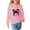 Pink, variant on Fesfesfes Girls Sweatshirts Printed Sweatshirt Round Neck Pullover Girls Hoodie Kids Non Hooded Top Flower Tops