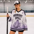 thumbnail image 2 of UDAUDU Women's Halloween Shirts V-Neck Funny Spooky Ghost Print Tee Holiday Long Sleeve Game Day Jersey Breathable Trendy Outfit 4XL, 2 of 8