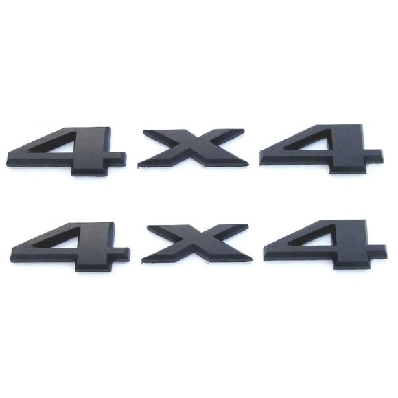 2 Pack 4x4 Emblem Badge Nameplate 3D Car Sticker Decal Compatible for Universal car (Black)