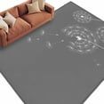 thumbnail image 3 of 5x8 Area Rugs, Grey Dandelion Non-Skid Rubber Backing Large Rectangle Rugs - Living Room Bedroom Home Office, Abstract Art Simple Floral Indoor Floor Mat Carpets Washable Rug, 3 of 9