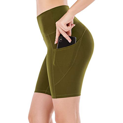 Lianshp High Waist Yoga Shorts for Women Tummy Control Athletic Workout Running Shorts with Pockets 8