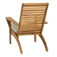 thumbnail image 3 of Linon Killick Slat Back Acacia Outdoor Lounge Chair with Cushion, Natural/Antique White, 3 of 6