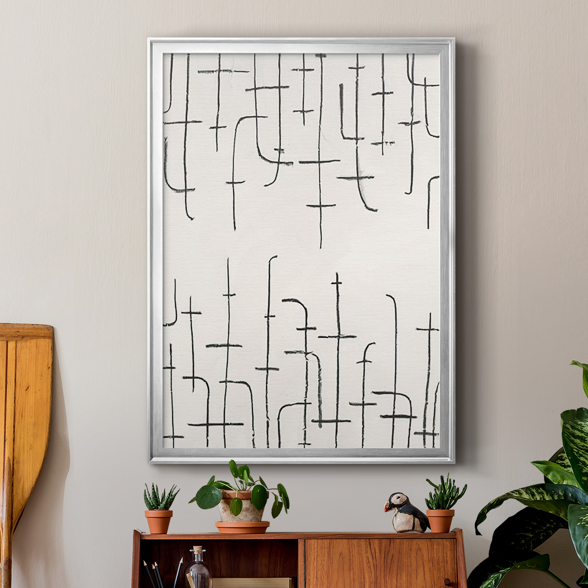 Vertical Arrangement I Premium Framed Print, in Gold, Black, or Silver - Ready to Hang