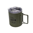 thumbnail image 3 of Taza de camping de metal aislada al vacío Colamx con tapa y asa plegable Verde, 3 of 8