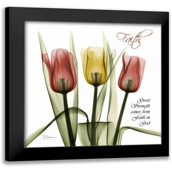 Koetsier, Albert 12x12 Black Modern Framed Museum Art Print Titled - Faith Tulips