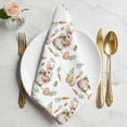 thumbnail image 2 of Easter Bunny Cloth Napkins, Spring Easter Eggs Botanical Washable and Reusable Dinner Napkins Set of 4, Table Napkin for Kitchen Party Birthday Wedding Hotel Housewarming 20"x20", 2 of 9