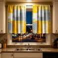 thumbnail image 4 of Decorative Kitchen Window Curtain with 2D Print Design, Water Resistant Light Filtering Half Curtain for Kitchen Decor, Washable Short Window Treatment for Home Kitchen and Dining Area, 4 of 7